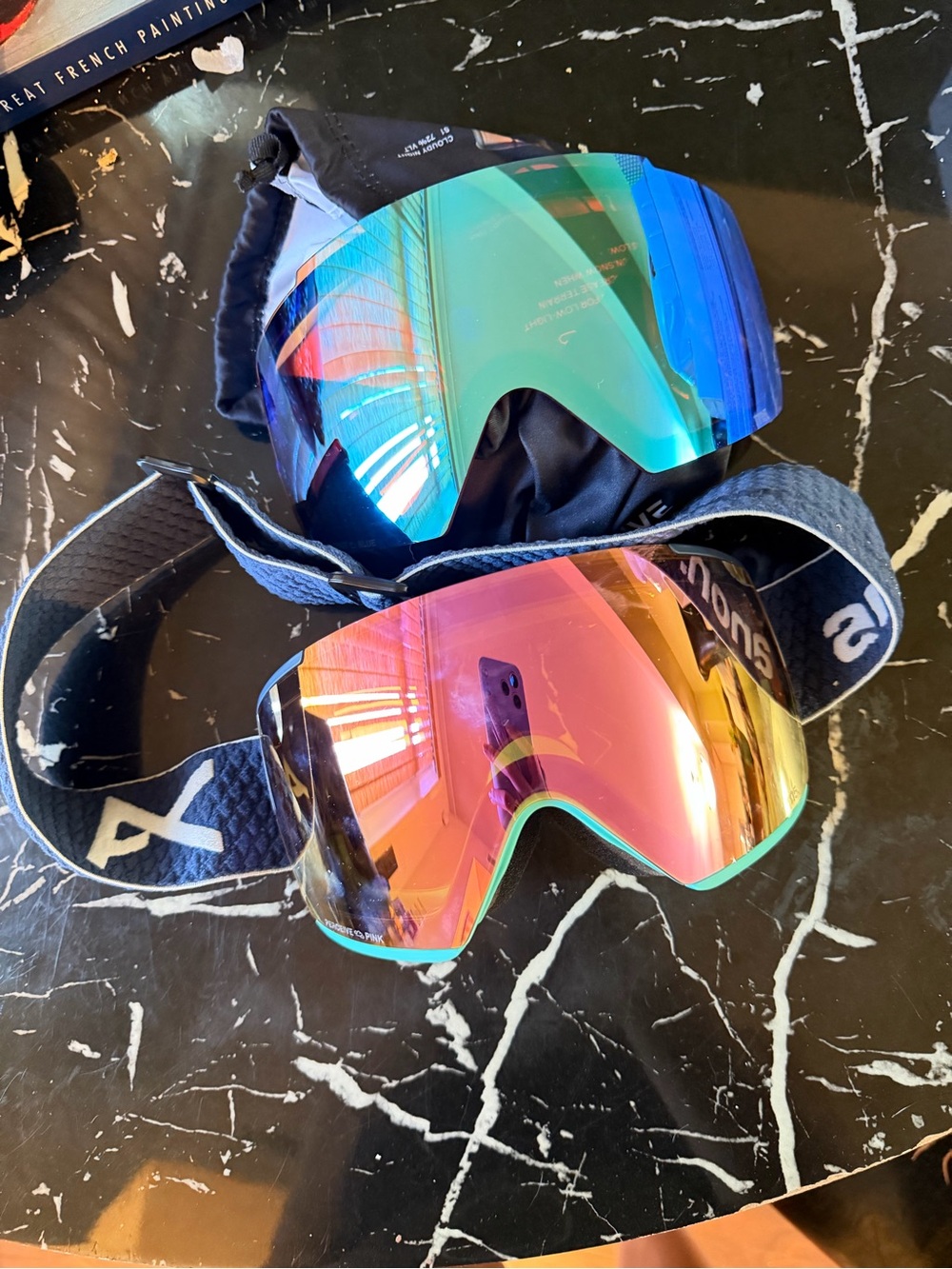 Mirrored Multi-Color Ski/Snow Goggles With Replacement Lens Set - Men's